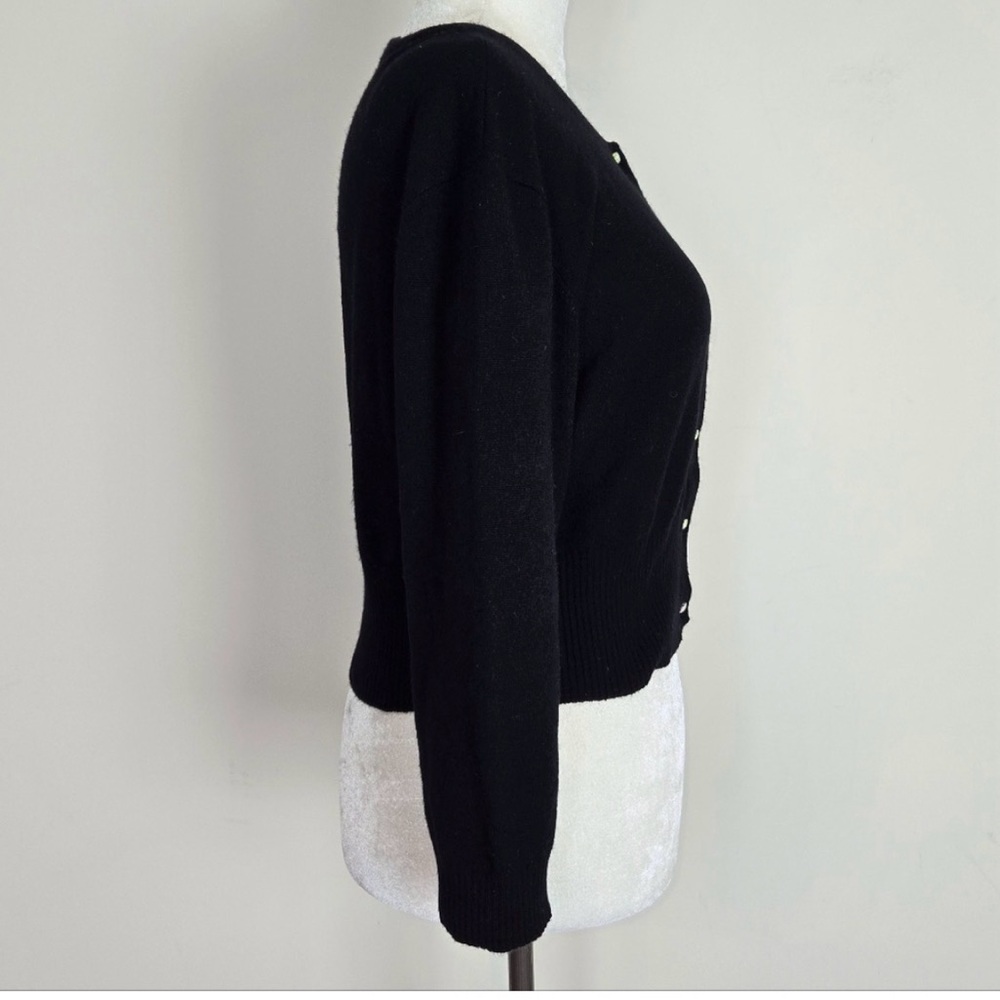 VINTAGE Cashmere Cropped Cardigan - Picture 3 of 5